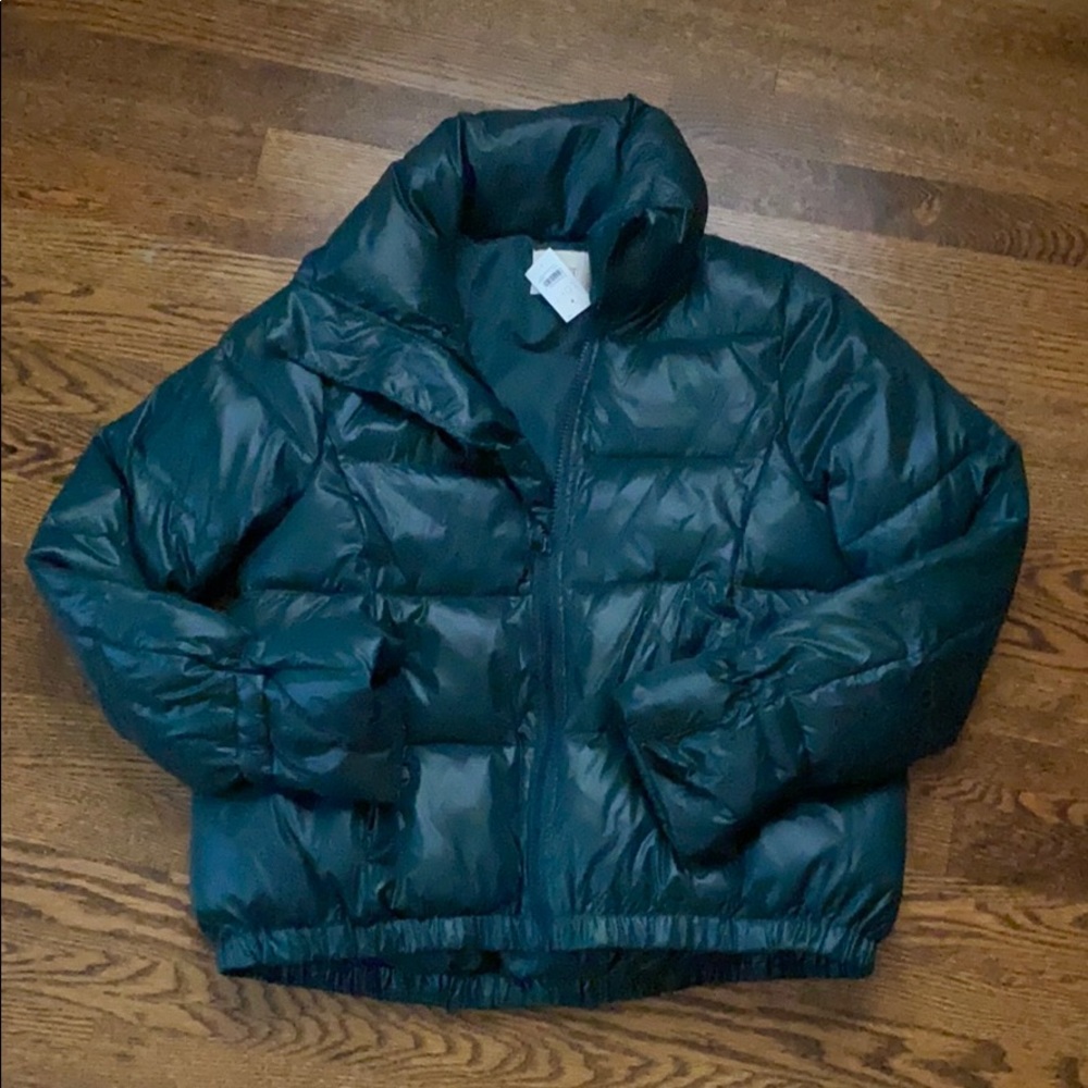NWT Loft green puffer coat Size S